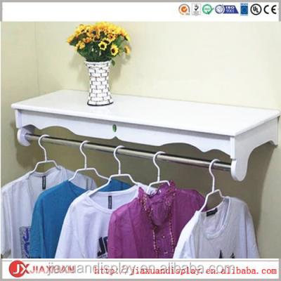 China Wooden Supermarket Clothing Hanging Wall Shelf, Cloth Folding Wall Shelf, Clothes Show Wall Shelf for sale