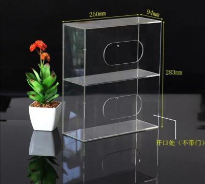 China Viable Wall Mounted Rectangular Clear Acrylic Dental Rack for sale