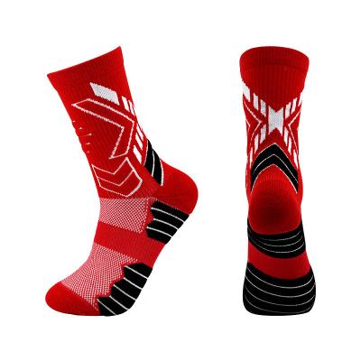 China 2021 New Breathable OEM Sports Socks Running Men Athletic Trainer Socks White Basketball Socks for sale