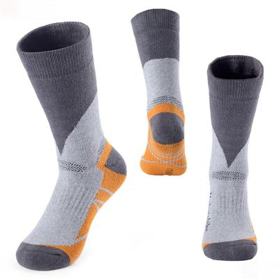 China Suppliers Breathable Plain Colors Ski Sports Designer Men Socks Warm Logo Cotton Crew Socks Extra Custom Made Padded Ski Sock for sale