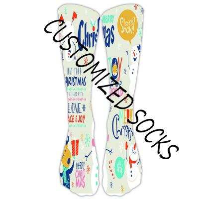 China Polyester Breathable White Socks For Sublimation Printing for sale