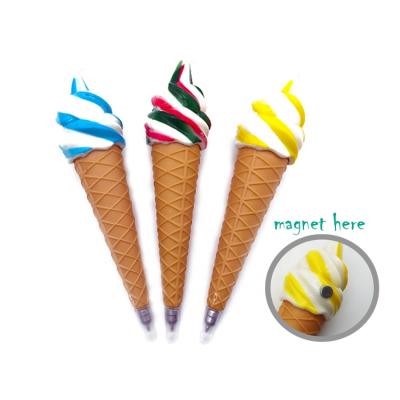 China STASUN Promotional Cute Novelty Fashionable Hot Selling Plastic Creative Ice Cream Shaped Magnetic Ballpoint Pen for sale