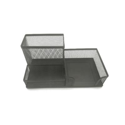 China 3 Compartments STASUN Multifunctional Metal Mesh Desk Pens Notes Collection Accessories Organizer Rack for sale