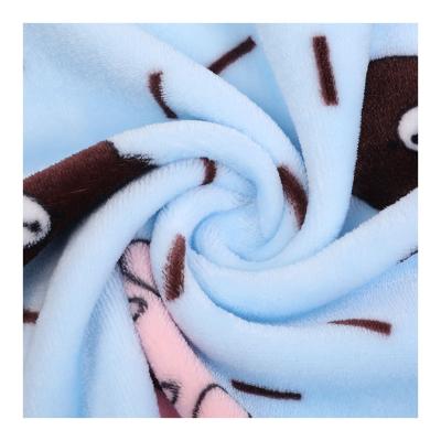 China Shrink-Resistant 100% Polyester Super Soft Printed Cute Pigs Baby Pajamas Flannel Fleece Fabric for sale