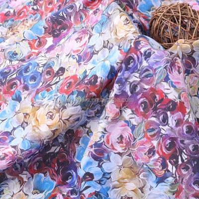 China Factory direct hot selling stretch rayon fabric textile Shaoxing dress, skirt use Digital printing for sale