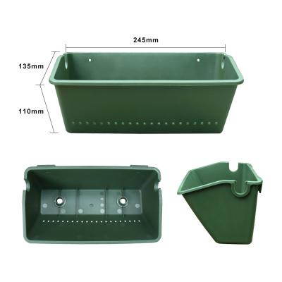 China Modern Rectangular Plastic Outdoor Patio Garden Planter Flower Pot Vertical Planting Gardening Flower Pot for sale