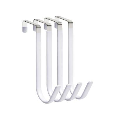 China Casual Over The Door Hooks Metal Single Sturdy Towel Coat Clothes Door Hangers for sale