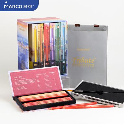 China Marco Masters Water Soluble Colored Crayons Professional Artist Designer Use Oil Coloring Pencil Gift Set 332018A for sale