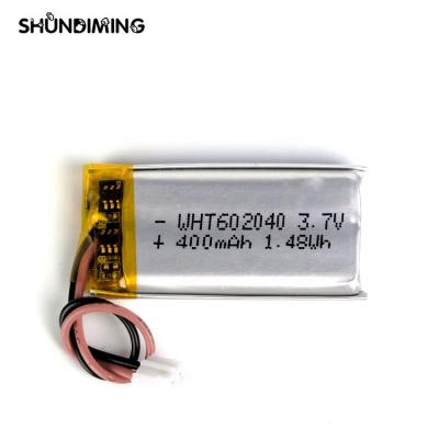 China High Quality Lapt Computers 602040 3.7v 400mah 3.7v Lipo Battery With Wire for sale