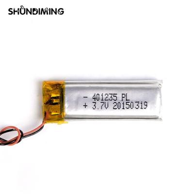 China Consumer electronics 401235 3.7v 200mAh electric lipo polymer battery toy safe battery for sale