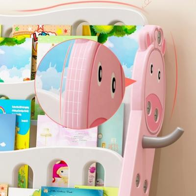 China Kindergarten Foldable Home Playroom Kids Toy Organizer Shelf Rack Book Plastic Shelves for sale