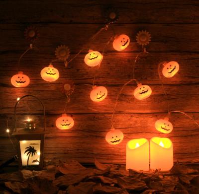 China Party Decor Halloween Lights String Operated Lantern Lamps Pumpkin Lights for Indoor Outdoor Decor Halloween Spooky Home Decor for sale