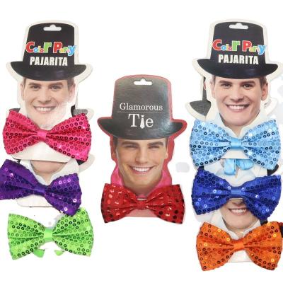 China Adult Designer Eco-Friendly Sequin Bow Ties Men's Bow Ties Christmas Day Halloween Carnival Party Stage Performance Bow Ties for sale