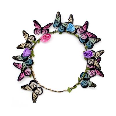 China New headbands children's cute three-dimensional ribbon butterfly headband children's colorful baby hair accessories headdress for sale