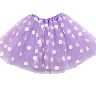 China Babies' Polka Dot Tutu Glitter Ballet Triple Layer Tulle Dance Tutu Skirt Eco-Friendly for sale