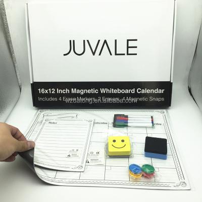 China Flexible Reusable Magnet + Paper + PET Flexible Magnetic Whiteboard, Erasable Dry Erase Calendar, Printed Custom Design for sale