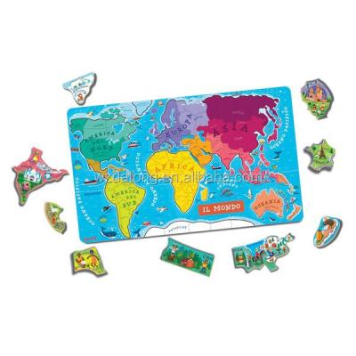 China Cartoon Toy World Map Magnetic Jigsaw Puzzle for sale