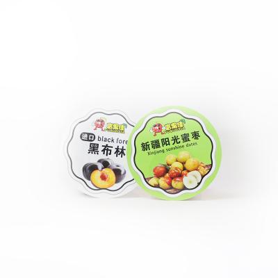 China Customized Waterproof Label Sticker Roll Packed Glossy Finish Label Sticker For Bottle Jelly Jar Lid Cover Sealing Label for sale