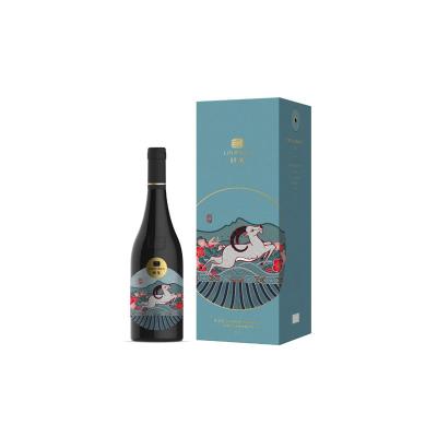 China Portable Single Bottle Luxury Recycled Materials Gift Set Wine Bottle Glass Packaging Box Clear Wine Box for sale