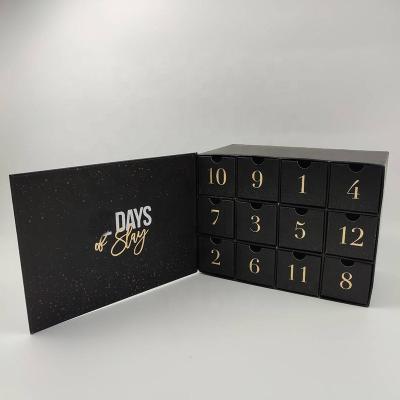 China High Quality Recycled Rigid Advent Calendar Countdown Calendar 30 Day Ramadan Gift Advent Calendar Box Ramadan Empty Cardboard Materials Shenzhen for sale