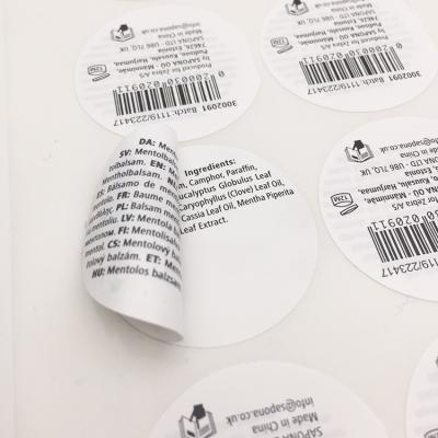 China Custom Printing Multi Layer Scratch Label Sticker Multi Sided Self Adhesive Multi Layer Double Label Sticker For Medicine Cosmetics Bottle for sale