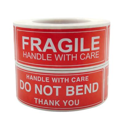 China Ready Fragile Scratch-off Sticker and Tape Label Fragile Caution Label Ready Stock Cheap Price Handle With Care for sale