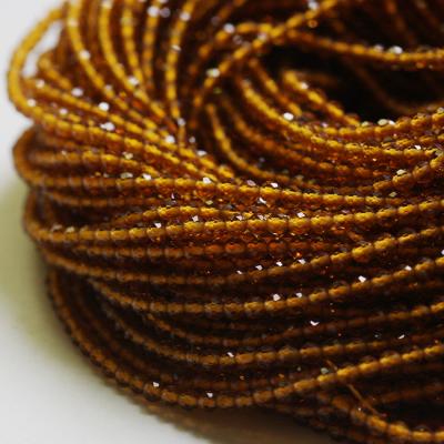 China Wholesale Trendy 2mm Faceted Brown than Glass Crystal Beads Round Tiny Loose Bead for DIY Necklace Bracelet Making (1H54) for sale