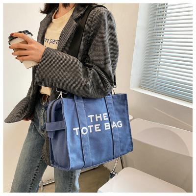 China Fashion Casual Canvas Tote Women Handbags Designer Brand Letters Shoulder Cross - Body Bags Luxury Large Shopper Bag for sale