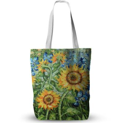 China Van Gogh Ladies Shopper Bags Fashion Totes Shopping Bag Canvas Aesthetic Graphics for sale