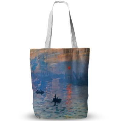 China Fashion Van Gogh Shopping Bag Art Oil Painting Graphic Canvas Shoulder Bag Tote Shopper Bags for sale