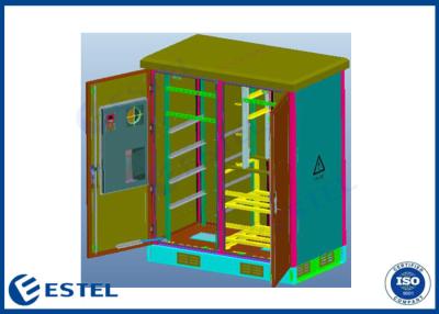 China RAL7035 1800 * 1400 * 800mm Outdoor Electrical Cabinet for sale