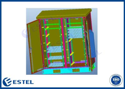 China Dos gabinete al aire libre del servidor del compartimiento 19inch IP55 en venta