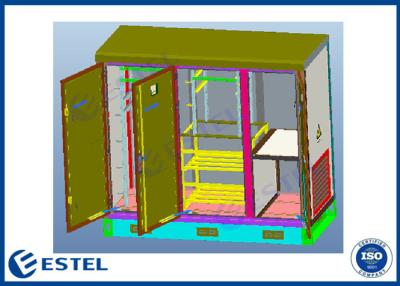 China Tres estante al aire libre de la red del compartimiento ISO9001 RAL7035 en venta