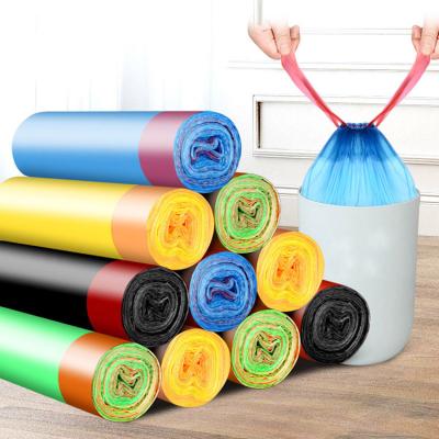 China Recyclable Eco Friendly High Quality Heavy Duty Biodegradable Plastic Drawstring Garbage Bag for sale