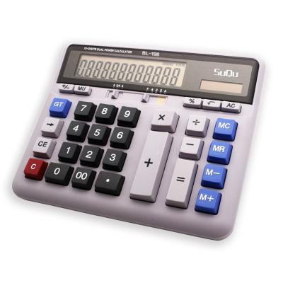 China Office School Calculator 12-Digit Dual Power 12-Digit LED Display Electronic Desktop Calculator for sale