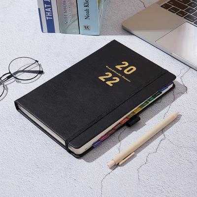 China Custom Printed 2022 Planner and Notebooks Calendar Planner Print Teacher Leather Notebook for sale