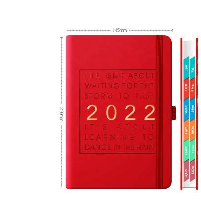 China Spiral Planner 2022 Schedule Book English 2022 Inside Page Notebook for sale