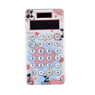 China Cute 12-Digit LED Screen Display Promotion Mini Portable Calculator 12 Screen Display Kawaii Solar Energy Small Small Calculator for sale