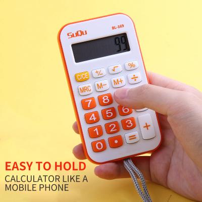 China Wholesale 8-Bit Button Portable White Super Cute Slim Digital Mini Small Fancy Big Calculator Small Calculator for sale