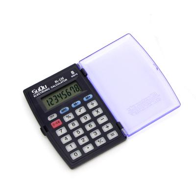 China 8 bit screen display factory wholesale carry card type 8 digit calculator cute mini business good quality small size calculator for sale