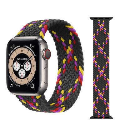 China 38/42mm Strap Belt Nylon Watch Band New Breathable Weave Elastic Braided Loop Solo Band For Apple Watch Band for sale