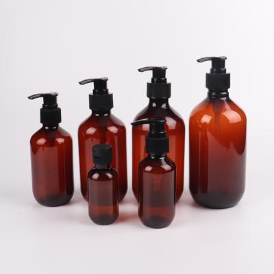 China Wholesale Personal Care Boston Pet Lotion Bottles 60ml 100ml 200ml 300ml 400ml 500ml Round Shape Lotion Pump Plastic Shampoo Bottle for sale