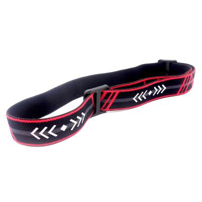 China Viable Custom Adjustable Headlamp Strap With Reflective Night Elastic Safety Hook Buckle Belt Main Band for sale