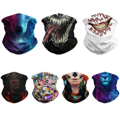 China Breathable Custom Seamless Bandana Neck Cuff Logo Moq 10 PCs Mask Polyester White Flag Sports Scarf Neck Neck Cuff Custom for sale