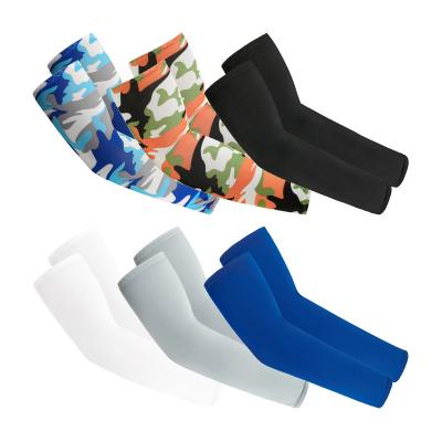 China Breathable Elastic Outdoor Seamless Arm Sleeves Quick-drying Cool Wear Ice Silk Cycling Sleeves for sale