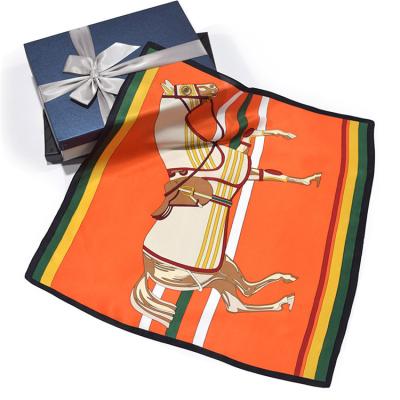 China Imitation Silk Square Digital Printing 100%Twill Silk Women'S Silk Scarf for sale