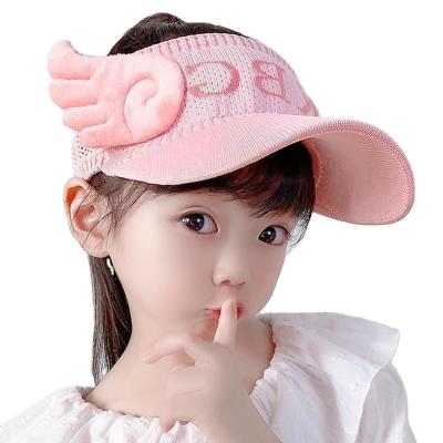 China 2022 summer new bear sunscreen children's sunscreen foldable empty top straw hat sunscreen children's hat for sale