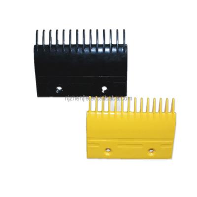 China Modern Mitsubishi Escalator Comb Plate YS017B313 14 Teeth Yellow Black for sale