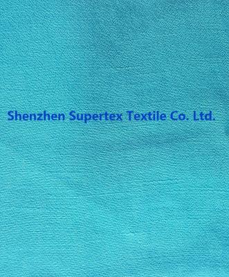 China Garment Ramie Linen Fabric Silk Crepe in Solid Dyed Aqua Color and Prints for sale