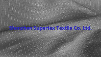 China DTY Twill Jacquard Polyester Fabric Two Tone Pin Stripes For Workwear Uniforms for sale